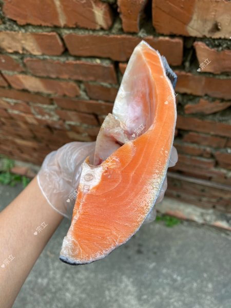 鮮嫩剖半鮭魚頭400-500公克(半顆)
